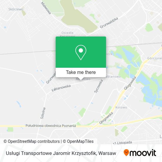 Usługi Transportowe Jaromir Krzysztofik map