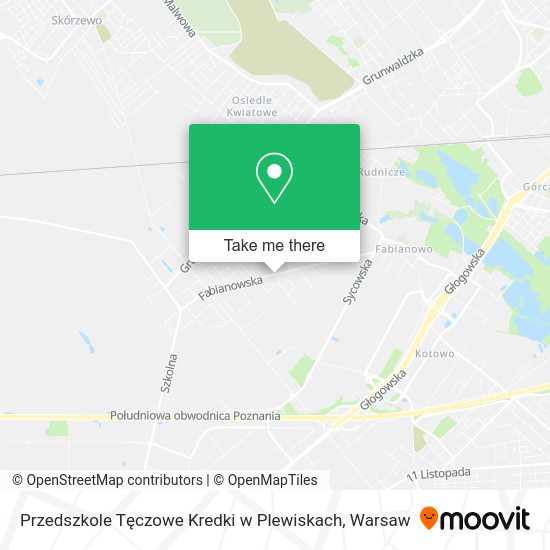 Przedszkole Tęczowe Kredki w Plewiskach map