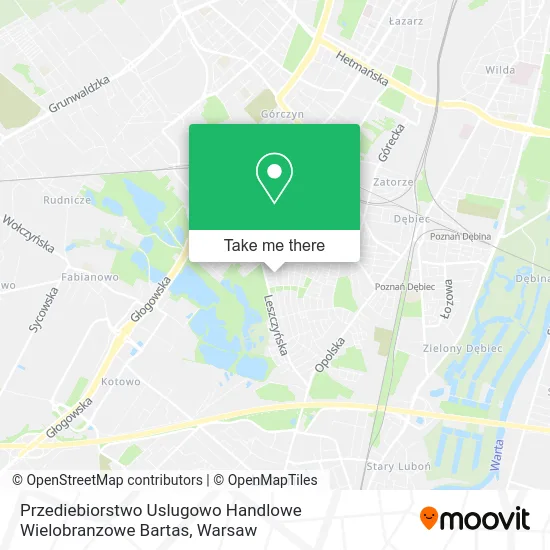 Карта Przediebiorstwo Uslugowo Handlowe Wielobranzowe Bartas