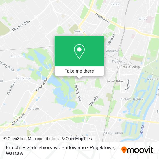 Ertech. Przedsiębiorstwo Budowlano - Projektowe map