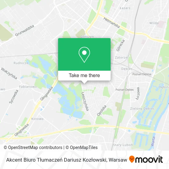 Akcent Biuro Tłumaczeń Dariusz Kozłowski map