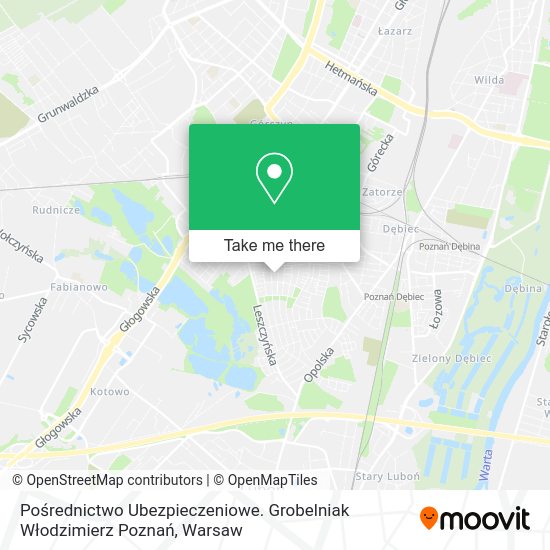 Pośrednictwo Ubezpieczeniowe. Grobelniak Włodzimierz Poznań map