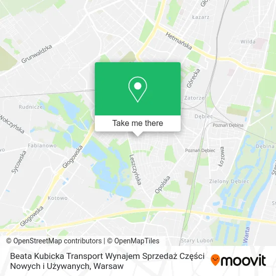 Beata Kubicka Transport Wynajem Sprzedaż Części Nowych i Używanych map
