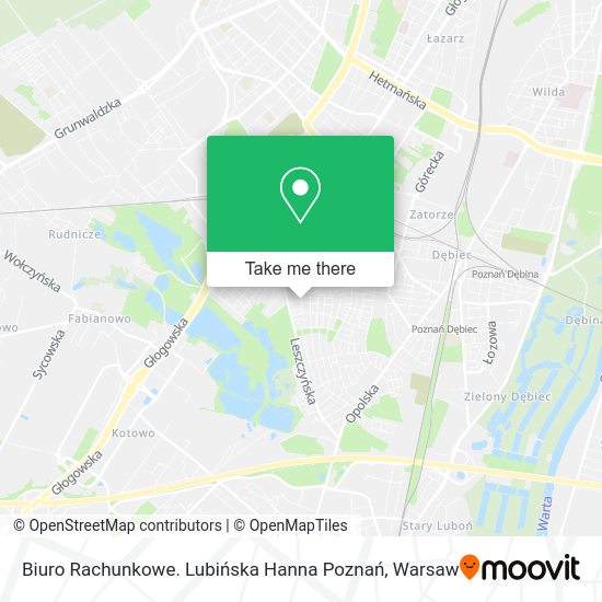 Biuro Rachunkowe. Lubińska Hanna Poznań map