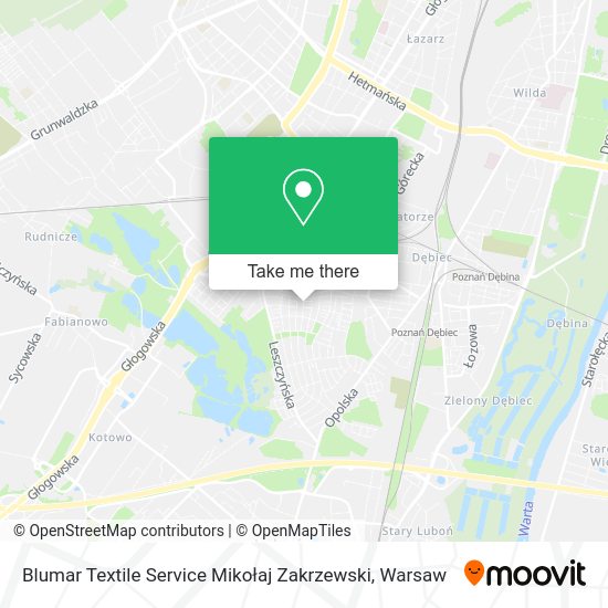 Blumar Textile Service Mikołaj Zakrzewski map