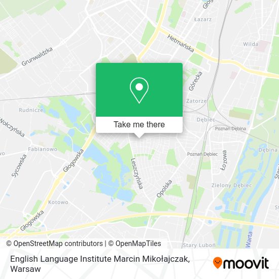 English Language Institute Marcin Mikołajczak map