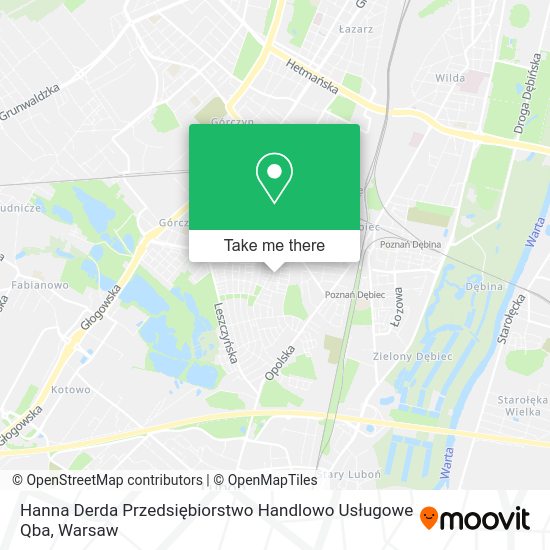 Hanna Derda Przedsiębiorstwo Handlowo Usługowe Qba map