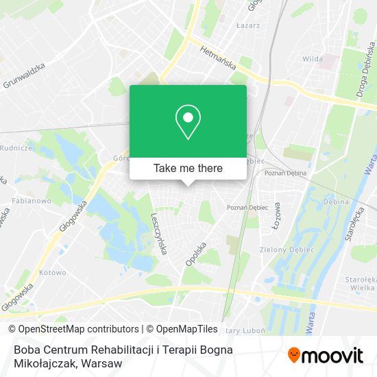 Boba Centrum Rehabilitacji i Terapii Bogna Mikołajczak map