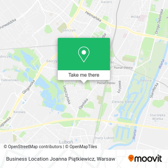 Business Location Joanna Piątkiewicz map