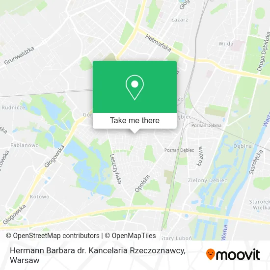 Карта Hermann Barbara dr. Kancelaria Rzeczoznawcy