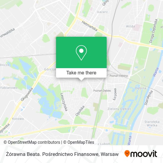 Żórawna Beata. Pośrednictwo Finansowe map