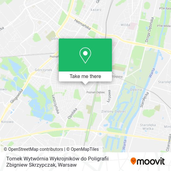 Tomek Wytwórnia Wykrojników do Poligrafii Zbigniew Skrzypczak map