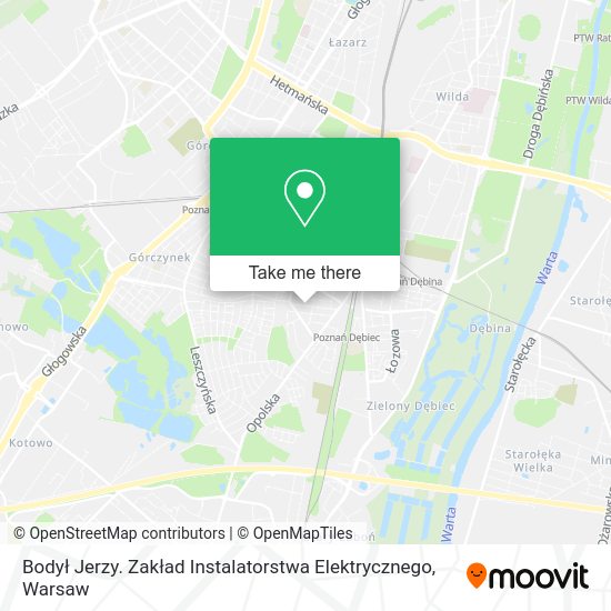 Bodył Jerzy. Zakład Instalatorstwa Elektrycznego map