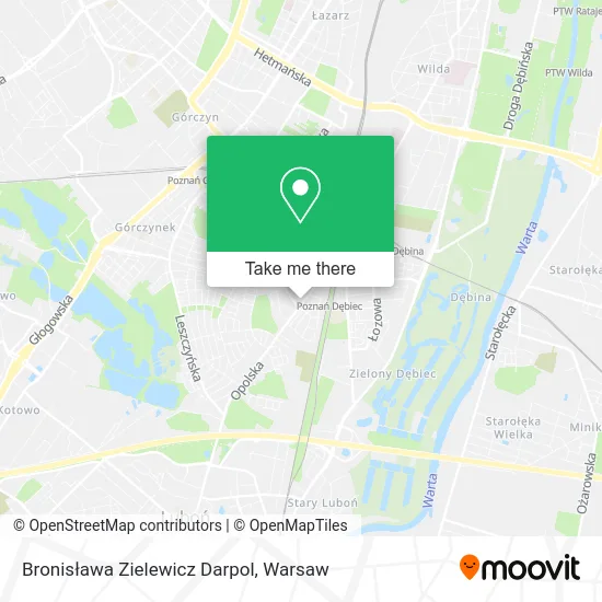 Bronisława Zielewicz Darpol map