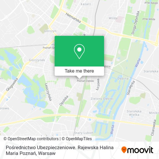 Pośrednictwo Ubezpieczeniowe. Rajewska Halina Maria Poznań map