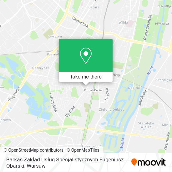 Barkas Zakład Usług Specjalistycznych Eugeniusz Obarski map