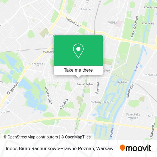 Карта Indos Biuro Rachunkowo-Prawne Poznań