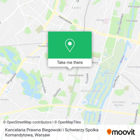 Kancelaria Prawna Biegowski i Schwierzy Spolka Komandytowa map