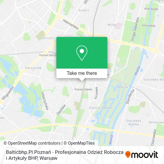 Balticbhp.Pl Poznań - Profesjonalna Odzież Robocza i Artykuły BHP map