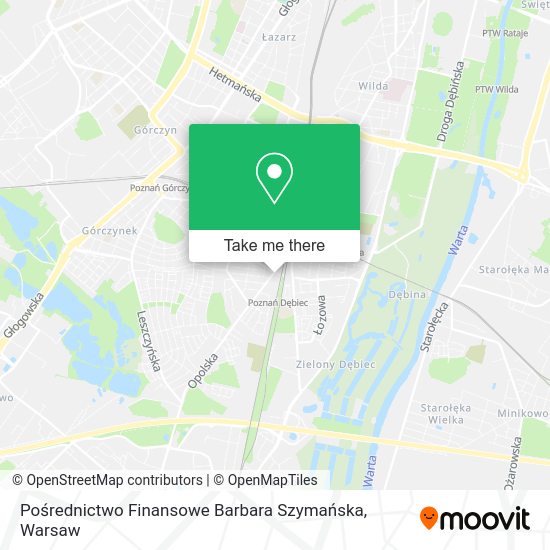 Pośrednictwo Finansowe Barbara Szymańska map