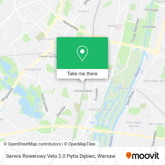 Serwis Rowerowy Velo 2.0 Pętla Dębiec map