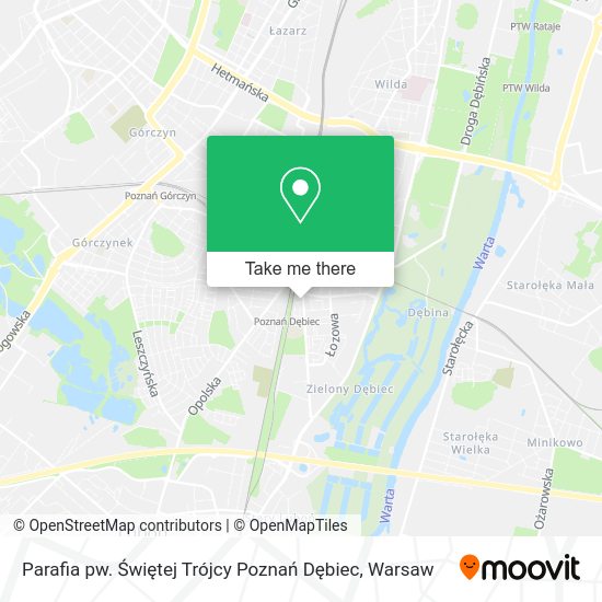 Parafia pw. Świętej Trójcy Poznań Dębiec map