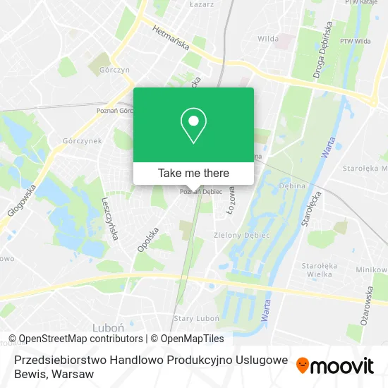 Карта Przedsiebiorstwo Handlowo Produkcyjno Uslugowe Bewis