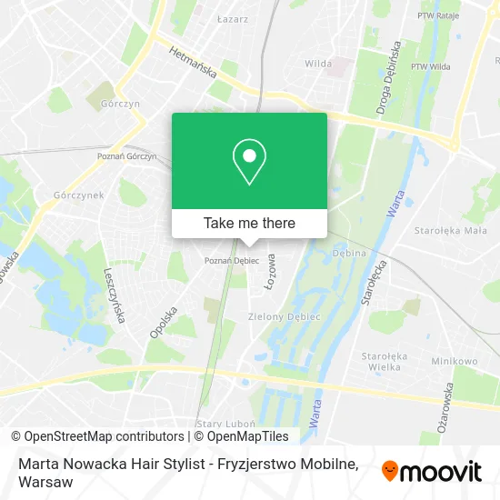 Marta Nowacka Hair Stylist - Fryzjerstwo Mobilne map