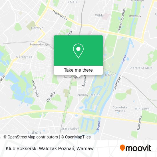 Klub Bokserski Walczak Poznań map