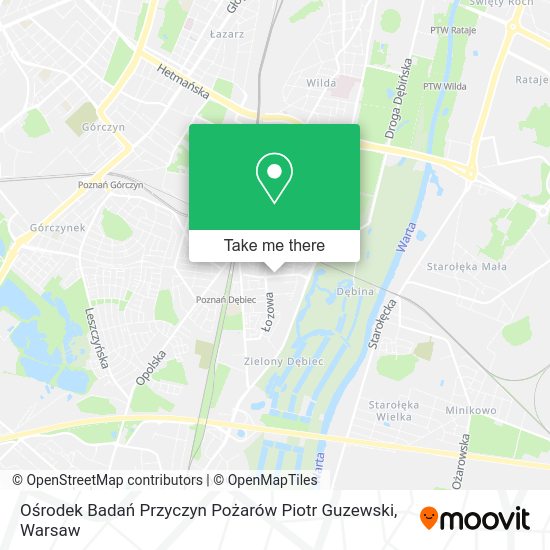 Ośrodek Badań Przyczyn Pożarów Piotr Guzewski map