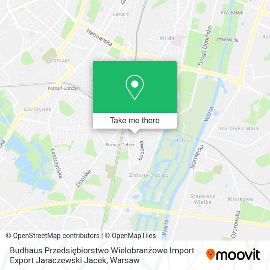 Budhaus Przedsiębiorstwo Wielobranżowe Import Export Jaraczewski Jacek map