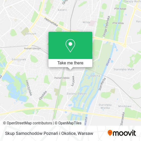 Skup Samochodów Poznań i Okolice map