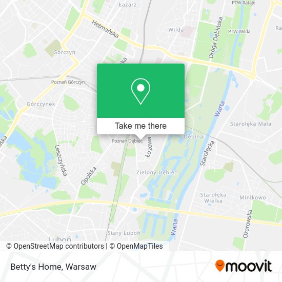 Betty's Home map