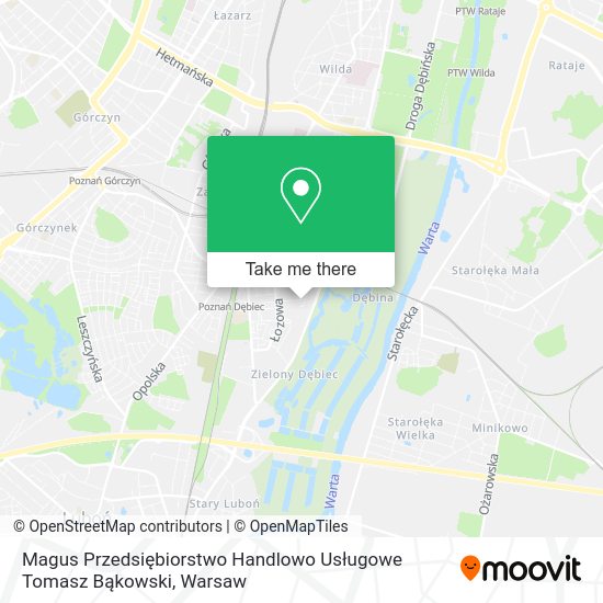 Magus Przedsiębiorstwo Handlowo Usługowe Tomasz Bąkowski map