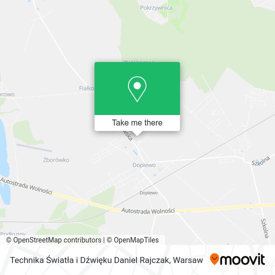 Technika Światła i Dźwięku Daniel Rajczak map