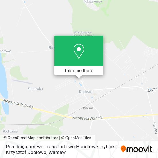 Карта Przedsiębiorstwo Transportowo-Handlowe. Rybicki Krzysztof Dopiewo