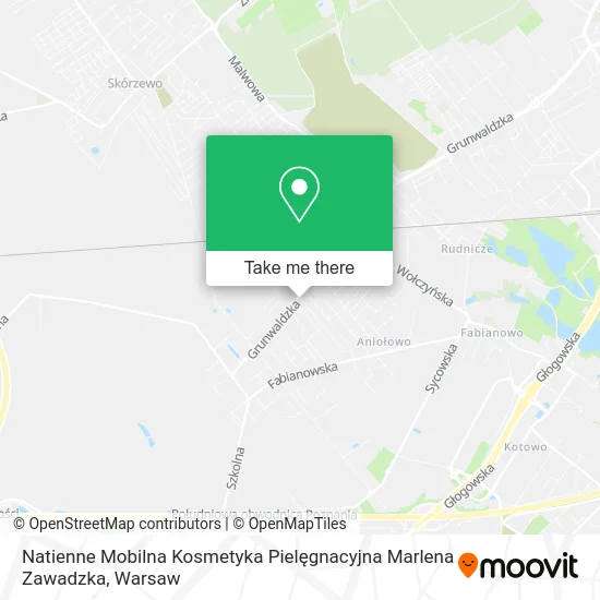 Карта Natienne Mobilna Kosmetyka Pielęgnacyjna Marlena Zawadzka