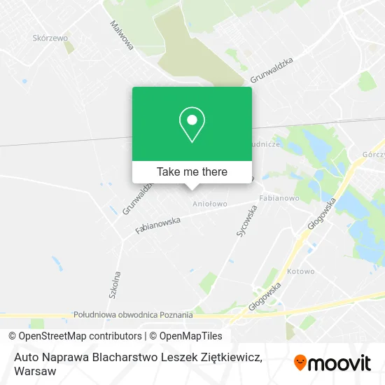 Карта Auto Naprawa Blacharstwo Leszek Ziętkiewicz