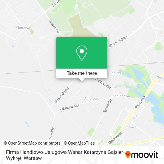 Firma Handlowo-Usługowa Wanar Katarzyna Gajsler-Wykręt map