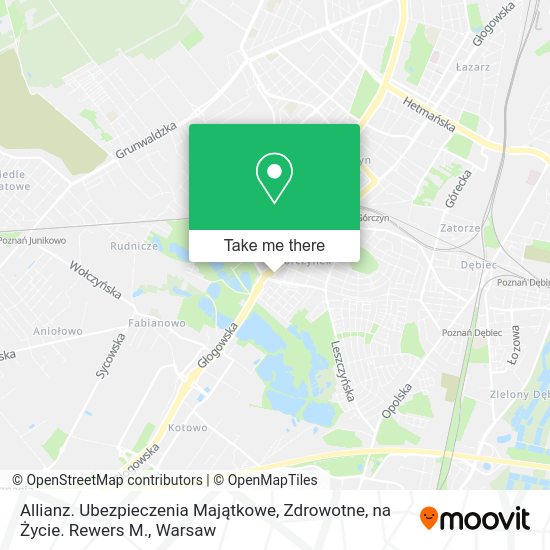 Allianz. Ubezpieczenia Majątkowe, Zdrowotne, na Życie. Rewers M. map