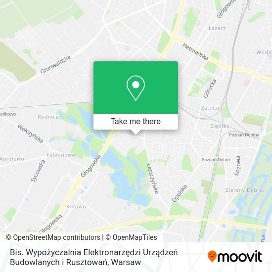 Карта Bis. Wypożyczalnia Elektronarzędzi Urządzeń Budowlanych i Rusztowań