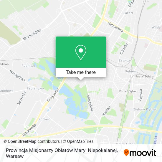 Prowincja Misjonarzy Oblatów Maryi Niepokalanej map