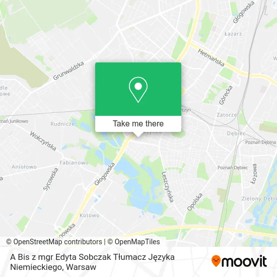 A Bis z mgr Edyta Sobczak Tłumacz Języka Niemieckiego map