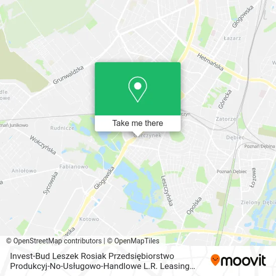 Карта Invest-Bud Leszek Rosiak Przedsiębiorstwo Produkcyj-No-Usługowo-Handlowe L.R. Leasing Center