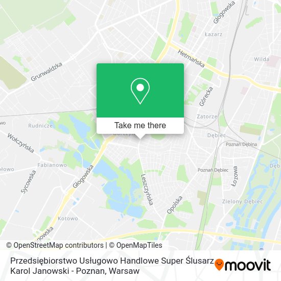 Przedsiębiorstwo Usługowo Handlowe Super Ślusarz Karol Janowski - Poznan map