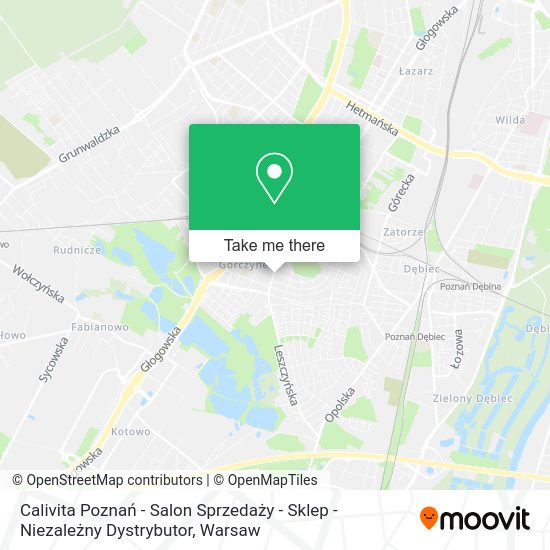 Calivita Poznań - Salon Sprzedaży - Sklep - Niezależny Dystrybutor map