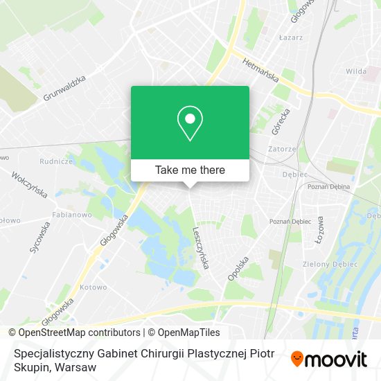 Карта Specjalistyczny Gabinet Chirurgii Plastycznej Piotr Skupin