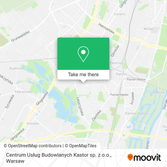 Карта Centrum Usług Budowlanych Kastor sp. z o.o.