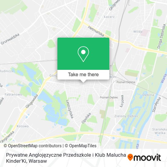 Prywatne Anglojęzyczne Przedszkole i Klub Malucha Kinder'Ki map