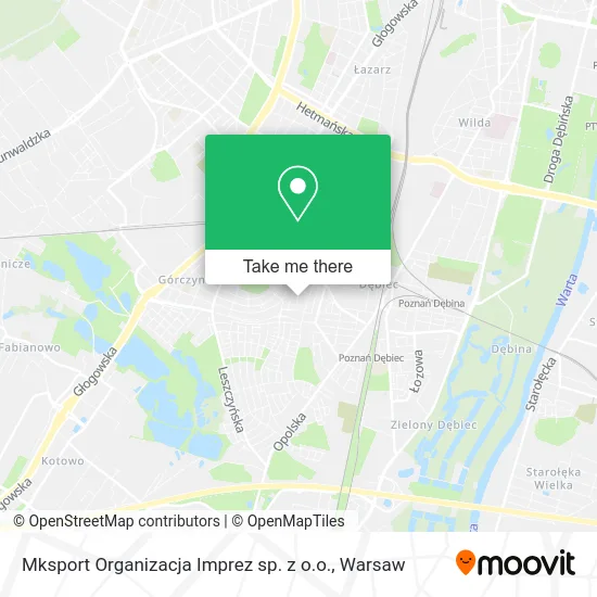 Карта Mksport Organizacja Imprez sp. z o.o.